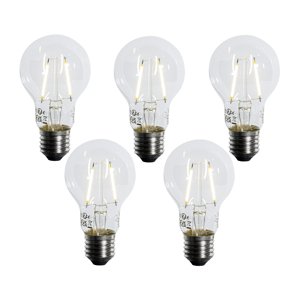 Sada 5 LED žiaroviek E27 A60 Lux Sensor 2,5 W 250 lm 3000 K