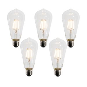 Sada 5 LED žiaroviek E27 A60 Lux Sensor 4W 400 lm 2200K