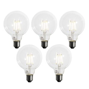Sada 5 stmievateľných LED žiaroviek E27 G95 5W 450 lm 3000K