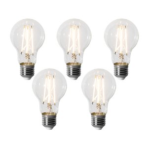 Sada 5 stmievateľných LED žiaroviek E27 A60 6W 700 lm 2200K