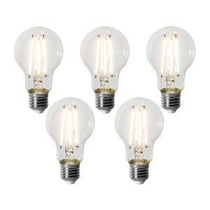 Sada 5 stmievateľných LED žiaroviek E27 A60 8W 900 lm 3000K