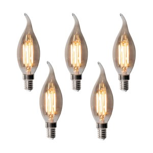 Sada 5 stmievateľných LED žiaroviek E14 BXS35 Smoke 4W 300 lm 2200K
