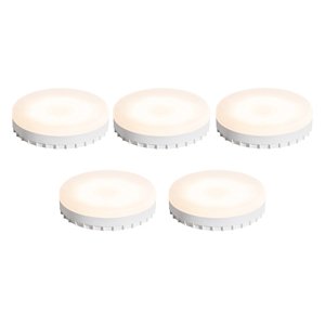 Set van 5 GX53 dimbare LED lampen 7W 750 lm 3000K
