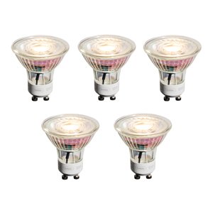 Sada 5 stmievateľných LED žiaroviek GU10 50 mm číra 4,9 W 450 lm 2700 K