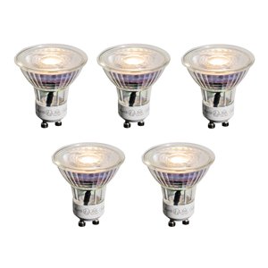 Sada 5 GU10 50mm LED žiaroviek číra 3,5W 330 lm 3000K