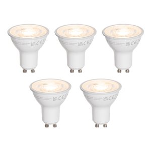 Set van 5 GU10 50mm LED lampen helder 7.5W 800 lm 3000K