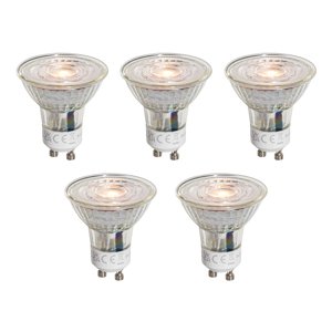 Set van 5 GU10 50mm LED lampen helder 4.5W 360 lm 2700K