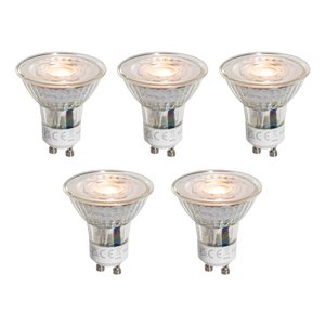 Set van 5 GU10 50mm LED lampen helder 3W 250 lm 2200K