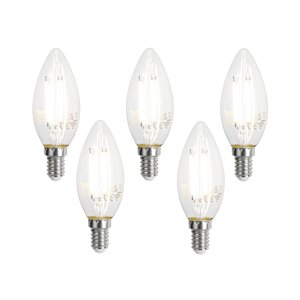 Sada 5 ks Inteligentné LED žiarovky E14 C35 číre 4,2 W 470 lm 2700-6500 K