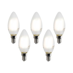 Sada 5 ks Inteligentné LED žiarovky E14 C35 matné 4,2 W 470 lm 2700-6500 K