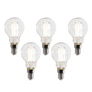 Sada 5 ks Inteligentné LED žiarovky E14 P45 číre 4,2 W 470 lm 2700-6500 K