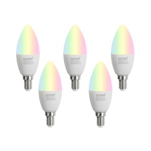 Sada 5 ks Inteligentné LED žiarovky E14 C37 Opal RGBW 4,9 W 470 lm 2700-6500 K