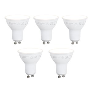 Sada 5 ks Inteligentné stmievateľné LED žiarovky GU10 50 mm Opal 7 W 630 lm 2700 K