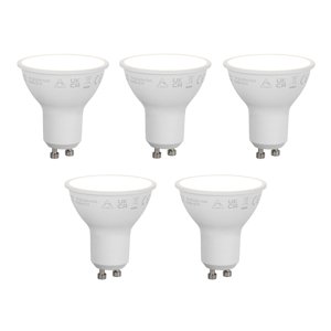 Sada 5 ks Inteligentné stmievateľné LED žiarovky GU10 50 mm Opal 7 W 630 lm 4000 K