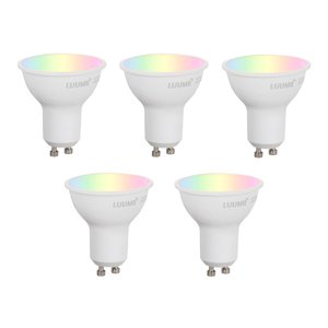 Sada 5 ks Inteligentné stmievateľné LED žiarovky GU10 50 mm Opal 4,7 W 400 lm 2700-6500 K