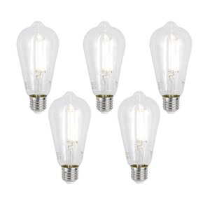 Sada 5 ks E27 Stmievateľné LED žiarovky ST64 číre 7W 806lm 2700-6500K