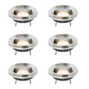 Sada 6 stmievateľných LED žiaroviek G53 111 mm 12 W 600 lm 2700 K