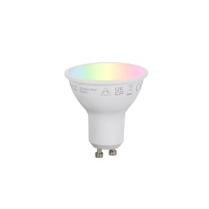 Inteligentná stmievateľná LED žiarovka GU10 50 mm Opál RGBW 4,7 W 400 lm 2700-6500 K