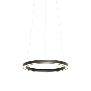 Čierne závesné svietidlo 40 cm vrátane LED s 3-stupňovým stmievaním - Girello
