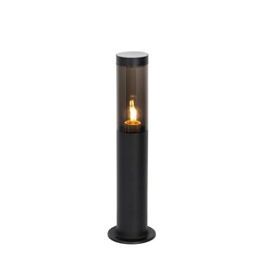 Moderné vonkajšie stĺpové svietidlo čierne 45 cm IP44 - Rox