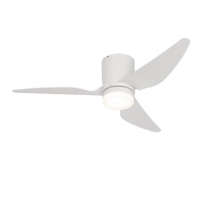 Stropný ventilátor biely 123 cm vrátane LED stmievateľný s diaľkovým ovládaním - Patty