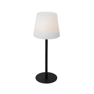 Nabíjateľná stolná lampa čierna vrátane LED a stmievača IP54 - Jude