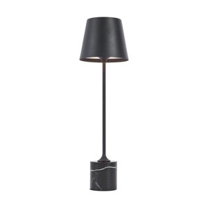 Moderná stolná lampa čierna 37 cm vrátane LED stmievateľná IP54 nabíjateľná - Topi
