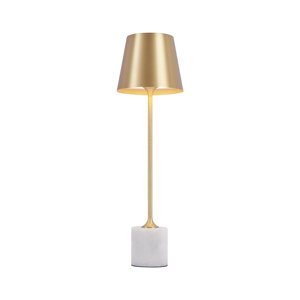 Moderná stolná lampa zlatá 37 cm vrátane LED stmievateľná IP54 nabíjateľná - Topi