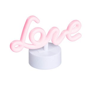 Neónová stolná lampa červená Love vrátane LED - Liebe