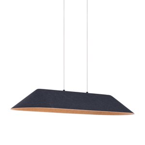 Moderne hanglamp zwart met grijze binnenkant 109cm incl. LED 3-staps dimbaar - Dani