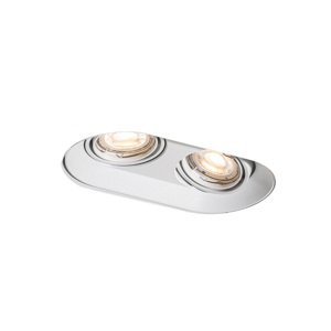 Okrúhle zapustené bodové svetlo biele GU10 50 mm 2-svetlo - Hubs
