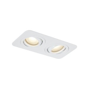 Zaoblené zapustené bodové svietidlo biele GU10 50 mm otočné a naklápacie IP44 2-svetlá - Alberto