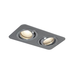 Zaoblené zapustené bodové svietidlo Gunmetal GU10 50 mm otočné a naklápacie IP44 2-svetlá - Alberto