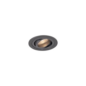 Moderné zapustené bodové svetlo tmavosivé GU10 50 mm okrúhle výkyvné - Rondoo