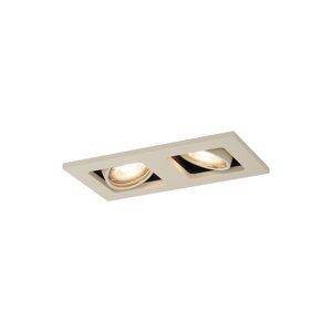 Moderné zabudované bodové svetlo béžové GU10 50 mm otočné a sklopné 2-svetlo - Qure