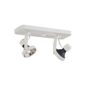 Dizajnový stropný reflektor biely GU10 70mm 2-svetelný nastaviteľný - Vo