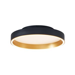 Dizajnové stropné svietidlo čierne so zlatom 40 cm vrátane LED 3-stupňového spínača - Ingo