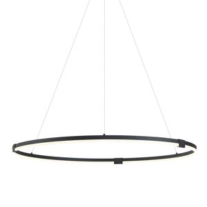Dizajnové závesné svietidlo čierne 120 cm vrátane LED 3-krokového stmievania - Anello