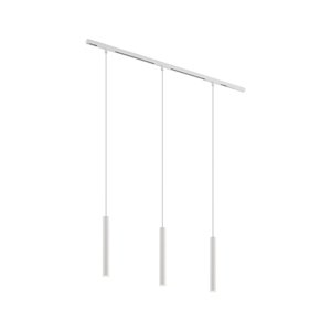 Moderný koľajnicový systém s 3 bielymi závesnými svetlami 1-fázový - Slimline Keno