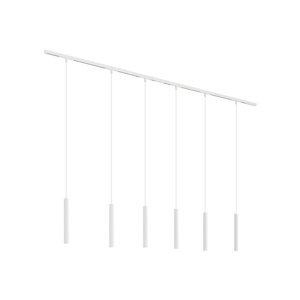 Moderný koľajnicový systém s 6 bielymi závesnými svetlami 1-fázový - Slimline Keno
