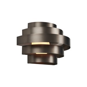 Moderné nástenné svietidlo Gunmetal vrátane LED s 3-stupňovým stmievaním - Lines