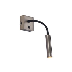 Moderné nástenné svietidlo Gunmetal s USB-C - Gosna