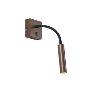 Moderné nástenné svietidlo bronzové s USB-C - Gosna