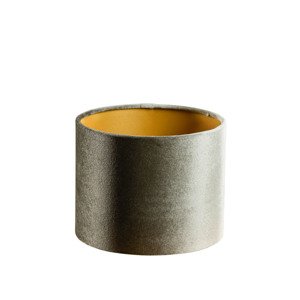 Velours lampenkap groen met gouden binnenkant 18/18/14