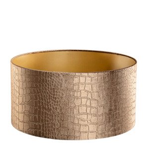 Zamatový tienidlo na lampu s dizajnom krokodíla a zlatým vnútorným povrchom 50/50/25