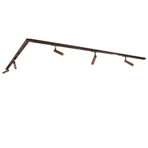 Moderný koľajnicový systém s 5 reflektormi tmavá bronz 1-fázový - Iconic Ivy