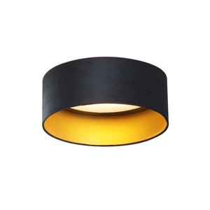 Moderné stropné svietidlo čierne zamatové 40 cm vrátane LED 3-krokového stmievania - Sue