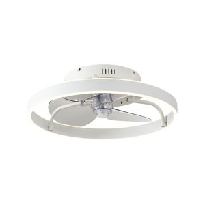 Stropný ventilátor biely 50 cm vrátane LED stmievateľný s diaľkovým ovládaním - Maddy