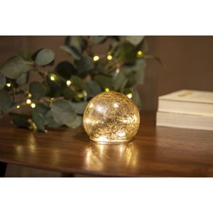 Stolová lampa zlatá 20 cm vrátane LED - Lua