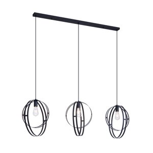 Design hanglamp zwart langwerpig 3-lichts - Indu